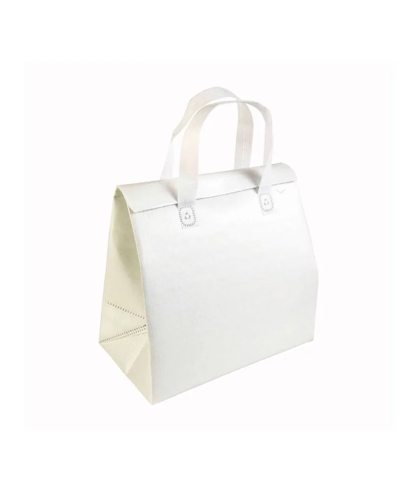 20 pezzi Borsa frigo in TNT laminato 100 g/m2, chiusura con velcro Handle