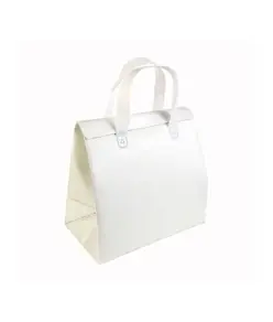 Borsa frigo in TNT laminato 100 g/m2, chiusura con velcro Handle