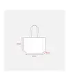 Borsa in juta, manici lunghi colorati e soffietto Handle