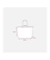 Borsa in juta, manici lunghi e soffietto alla base Handle