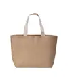 Borsa in juta, manici lunghi e soffietto alla base Handle