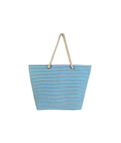 Borsa mare in poliestere con soffietto alla base e chiusura a zip