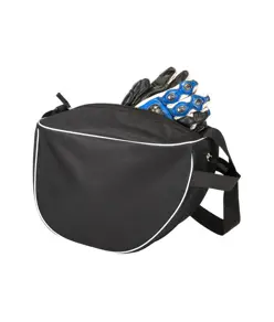 Borsa porta casco in poliestere 600d con tracolla e tasca porta guanti