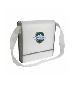 Borsa postino in TNT 80 g/m2 con chiusura in velcro e tracolla Handle