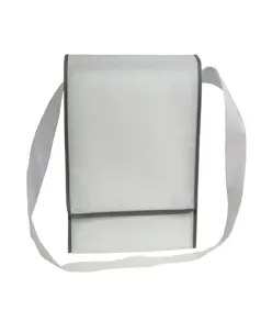 Borsa postino in TNT 80 g/m2 con chiusura in velcro e tracolla Handle