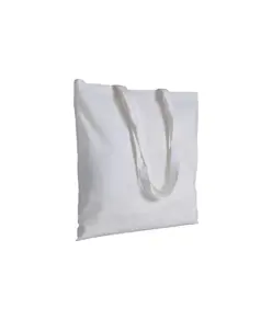 Borsa shopper in cotone riciclato 120 g/m2, manici lunghi Handle