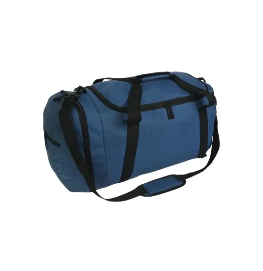 Borsa sport in poliestere twotone con spallacci estraibili e tasca porta scarpe