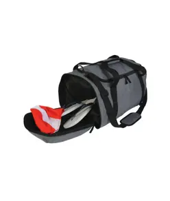 Borsa sport in poliestere twotone con spallacci estraibili e tasca porta scarpe