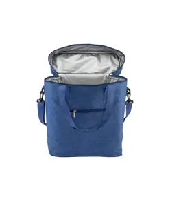 Borsa termica in r-pet melange con interno bianco in PEVA.