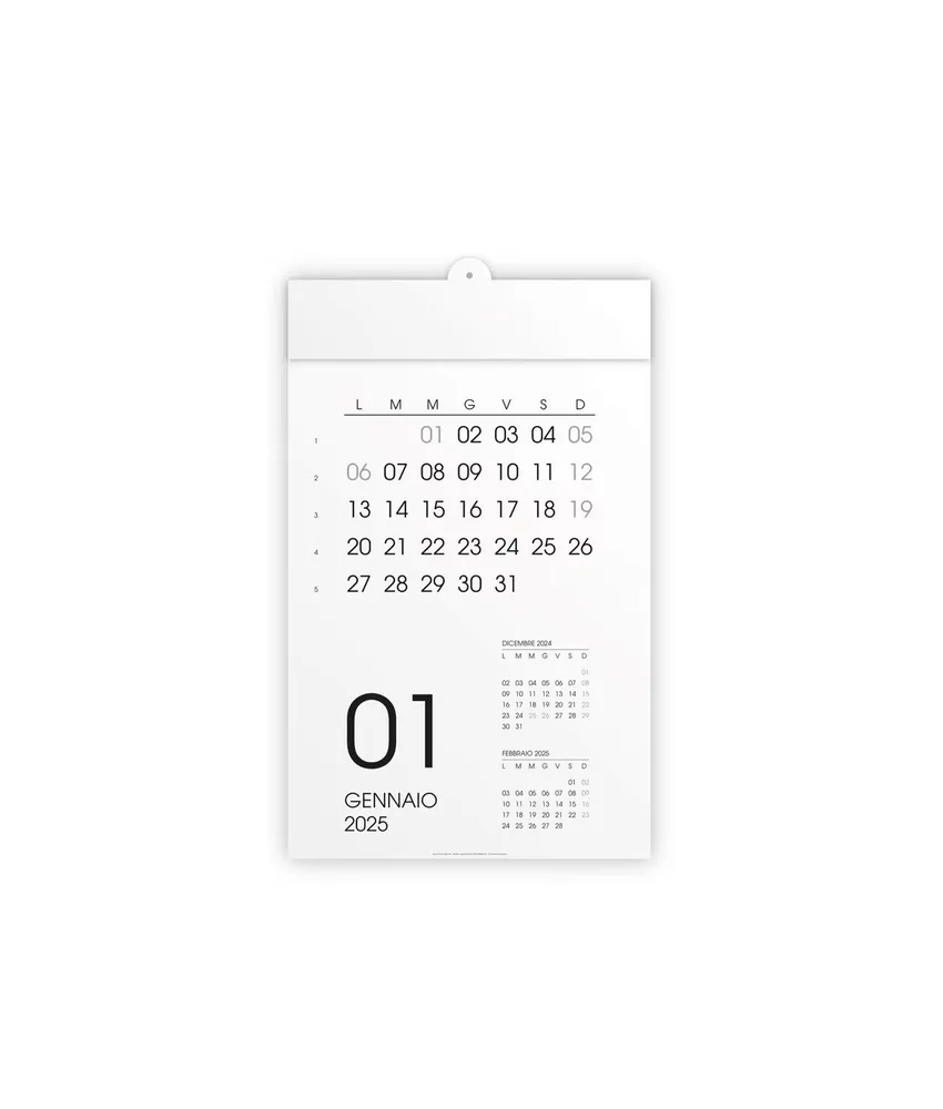 50 pezzi Calendario mensile da parete 2025, fustellato