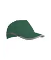 Cappellino ad alta visibilità in cotone, 5 pannelli con bande e chiusura catarifrangenti