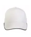 Cappellino in cotone, 5 pannelli con profilo in contrasto