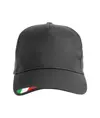 Cappellino in cotone, 5 pannelli con ricamo tricolore