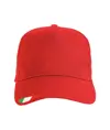 Cappellino in cotone, 5 pannelli con ricamo tricolore