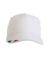 Cappellino in cotone, 5 pannelli con ricamo tricolore