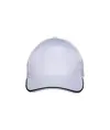 Cappellino in cotone 5 pannelli, visiera sandwich in contrasto con chiusura con velcro