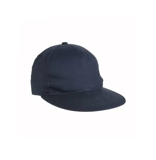 Cappellino in cotone pesante, 6 pannelli con visiera piatta