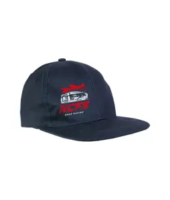Cappellino in cotone pesante, 6 pannelli con visiera piatta