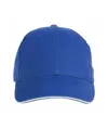 Cappellino in cotone pesante, 6 pannelli con visiera "sandwich"