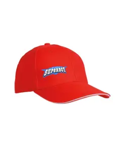 Cappellino in cotone pesante, 6 pannelli con visiera "sandwich"
