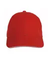 Cappellino in cotone pesante, 6 pannelli con visiera "sandwich"