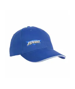 Cappellino in cotone pesante, 6 pannelli con visiera "sandwich"