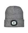 Cappellino in maglia 100% acrilico pesante con luce LED removibile e ricaricabile USB