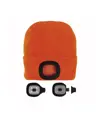 Cappellino in maglia 100% acrilico pesante con luce LED removibile e ricaricabile USB