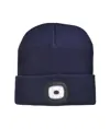 Cappellino in maglia 100% acrilico pesante con luce LED removibile e ricaricabile USB