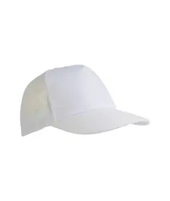 Cappellino in poliestere, 5 pannelli con calotta a rete