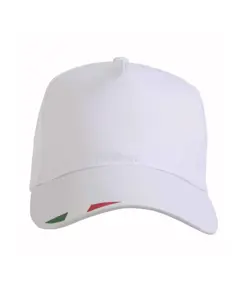 Cappellino in poliestere 5 pannelli con stampa tricolore