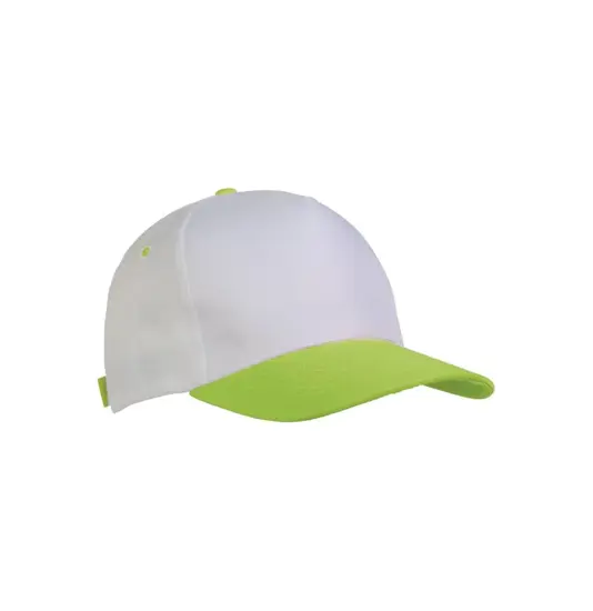 Cappellino in poliestere, 5 pannelli, regolazione a velcro