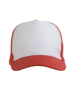 Cappellino in poliestere, 5 pannelli, regolazione a velcro
