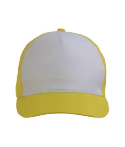Cappellino in poliestere, 5 pannelli, regolazione a velcro