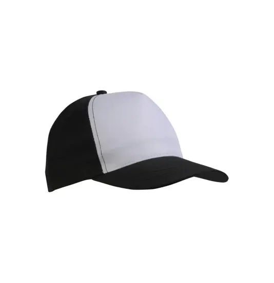 Cappellino in poliestere, 5 pannelli, regolazione a velcro