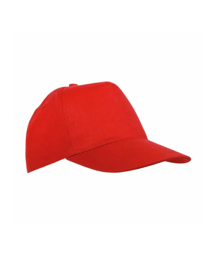 50 pezzi Cappellino in RPET, 5 pannelli con anellini ricamati