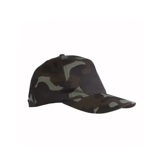 Cappellino mimetico in cotone, 5 pannelli