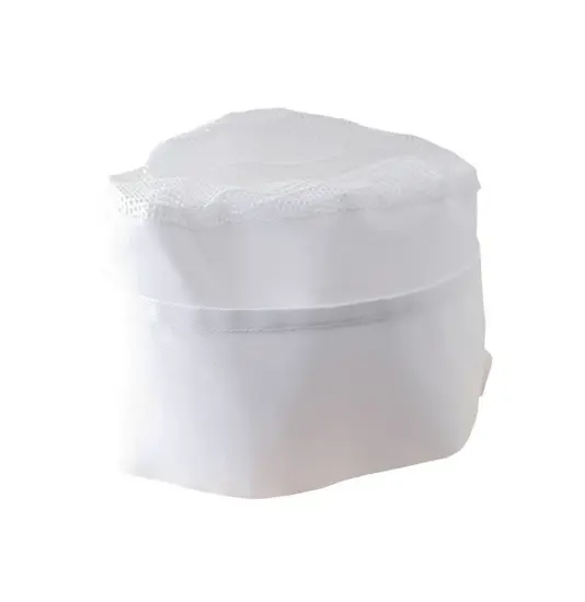 Cappello da cuoco bianco con bordo colorato