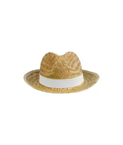 Cappello in paglia con fascia elastica 2,5 cm applicabile e personalizzabile