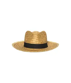 Cappello in paglia con fascia elastica 3 cm applicabile e personalizzabile