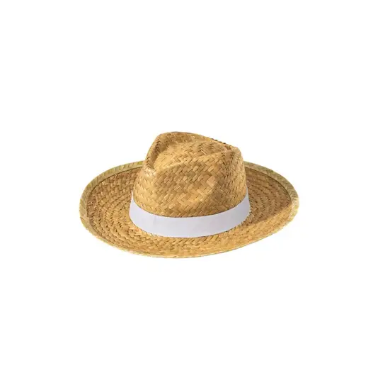 Cappello in paglia con fascia elastica 3 cm applicabile e personalizzabile