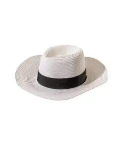 Cappello in paglia di carta con fascia elastica 3 cm applicabile e personalizzabile