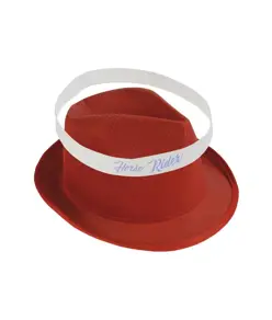 Cappello in poliestere con fascia elastica 2,5 cm applicabile e personalizzabile