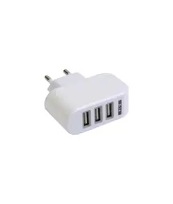 Caricatore multi-porta USB da parete ,in plastica con tre ingressi