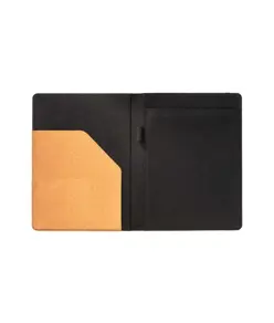 Cartella congresso e organizer in sughero A4 con elastico, blocco 20 fogli