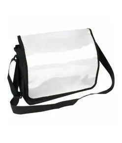 Cartella in poliestere 600D con tracolla regolabile e patta in PVC lucido