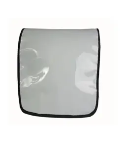 Cartella in poliestere 600D con tracolla regolabile e patta in PVC lucido