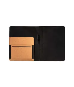 Cartella organizer in sughero con elastico A5, blocco 64 fogli