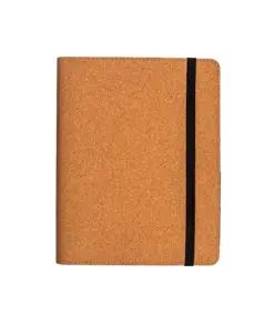 Cartella organizer in sughero con elastico A5, blocco 64 fogli