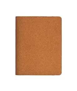 Cartella organizer in sughero con elastico A5, blocco 64 fogli